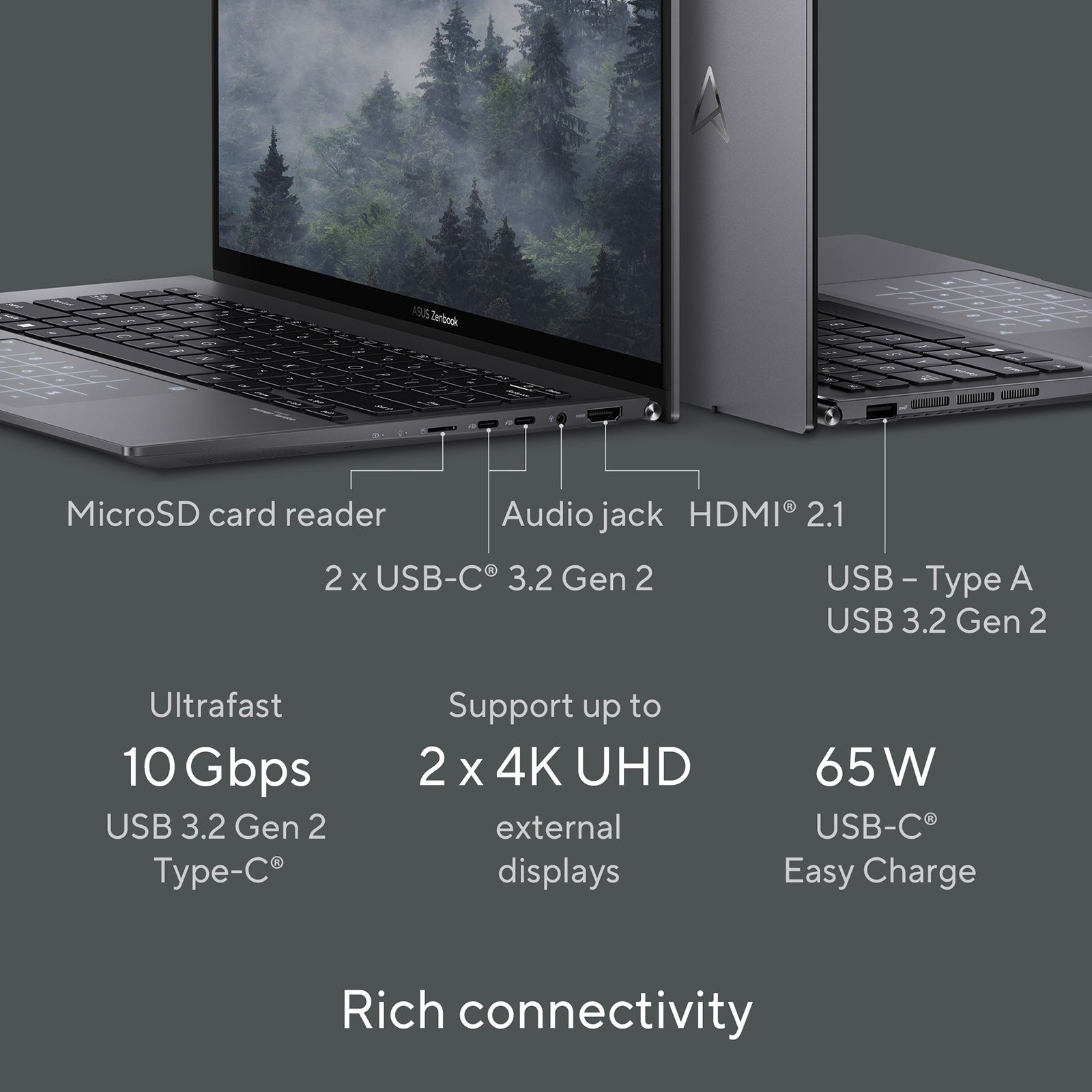 ASUS ZenBook Ryzen7、MS Office、Windows11 ASUS Zenbook 14” OLED Touchscreen PC Laptop, AMD Ryzen 7 7730U